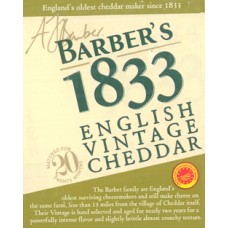 Barber's 1833 English Vintage Cheddar Block
